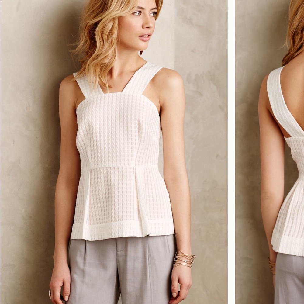 Anthropologie Maeve peplum top